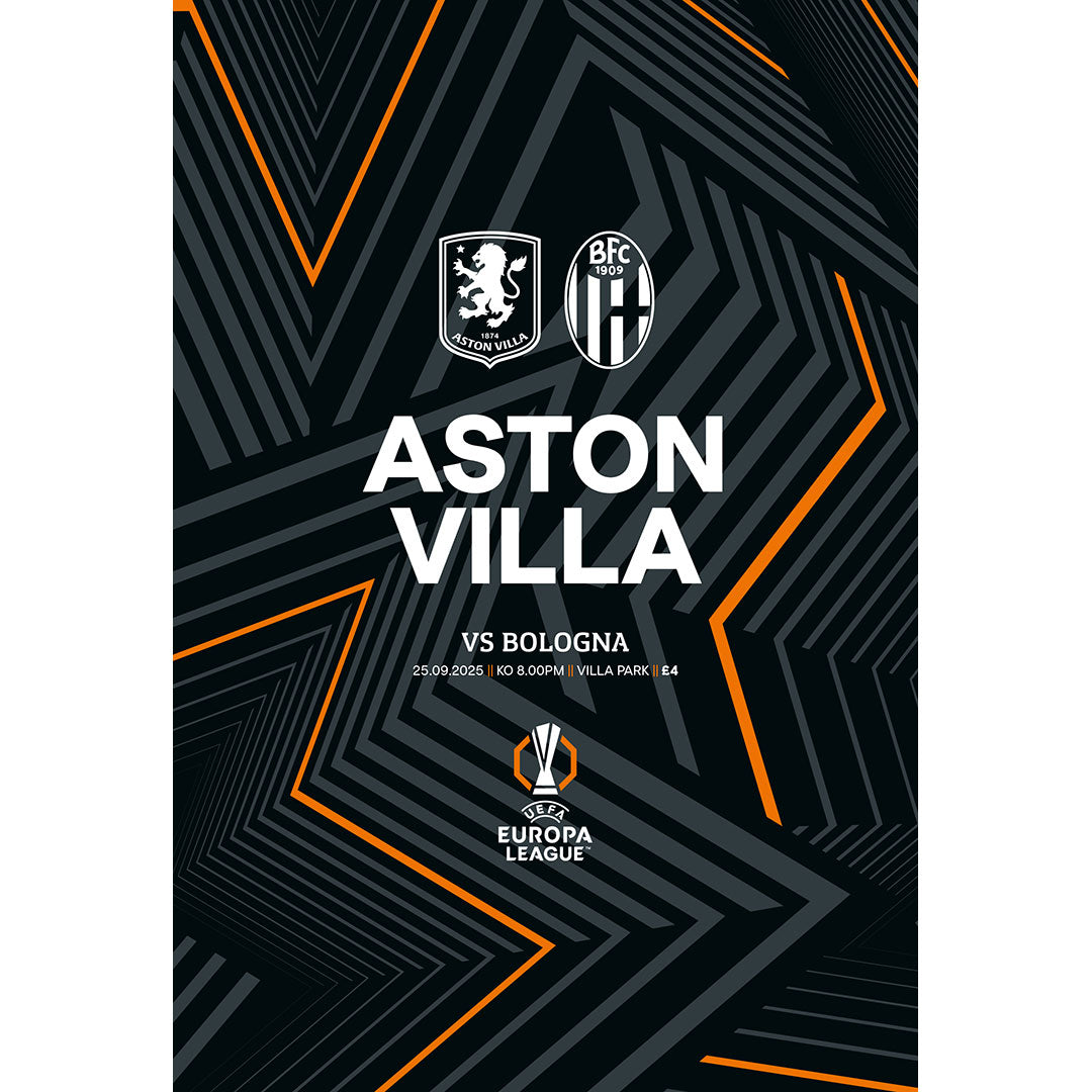 Aston Villa vs Bologna Matchday Football Programmes – Ignition