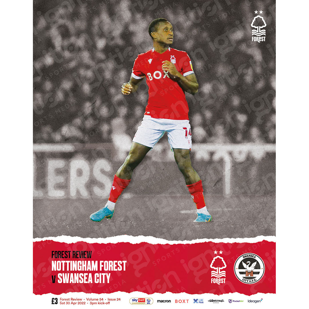 Nottingham Forest vs Swansea City Matchday Football Programmes