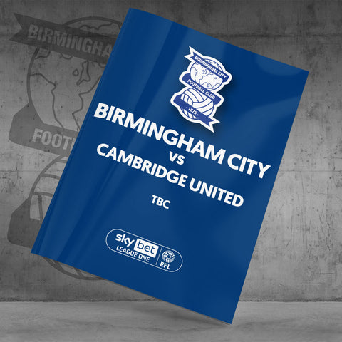 Birmingham City v Cambridge United football programme