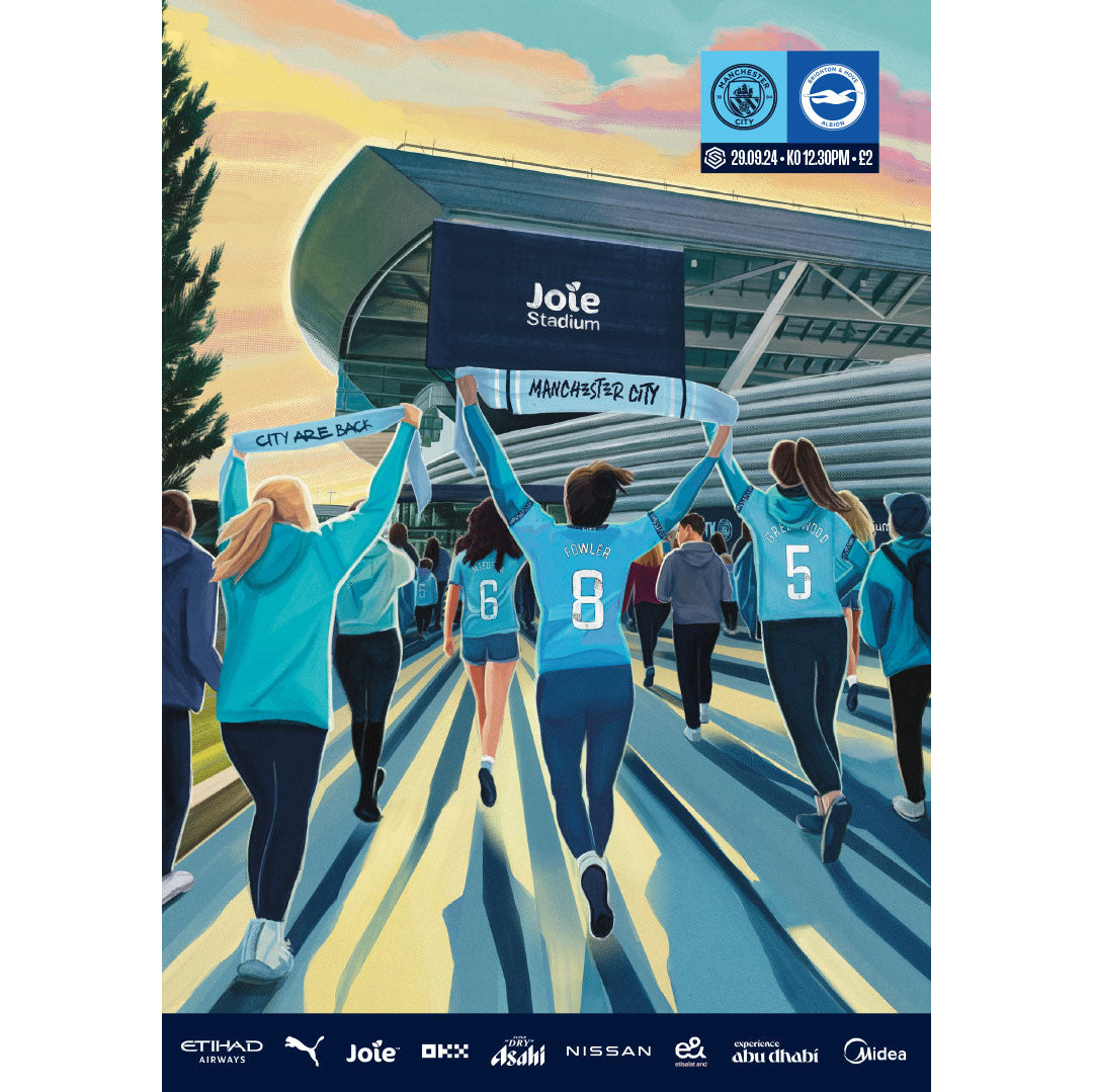 Manchester City Women vs Brighton & Hove Albion Women football programme