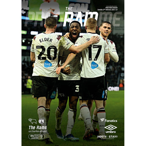 Derby County v Charlton Athletic football programme