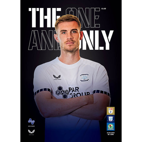 Preston North End v Blackburn Rovers football programmes
