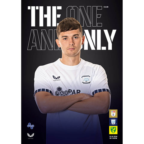 Preston North End v Norwich City football programmes