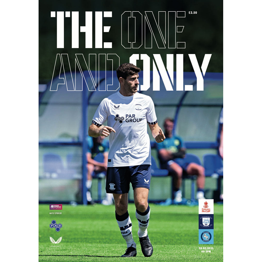 Preston North End v Wycombe Wanderers (FA Cup) football programmes