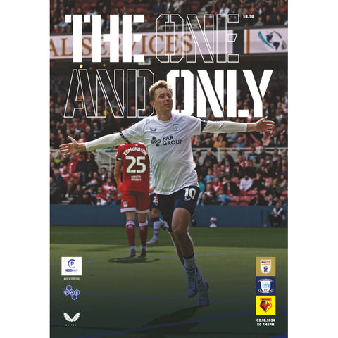 Preston North End v Watford football programmes