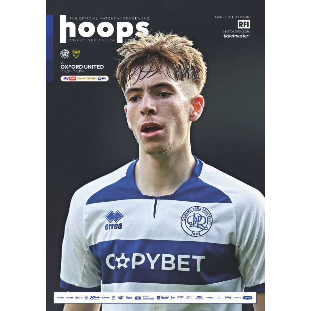 Queens Park Rangers v Oxford United football programmes