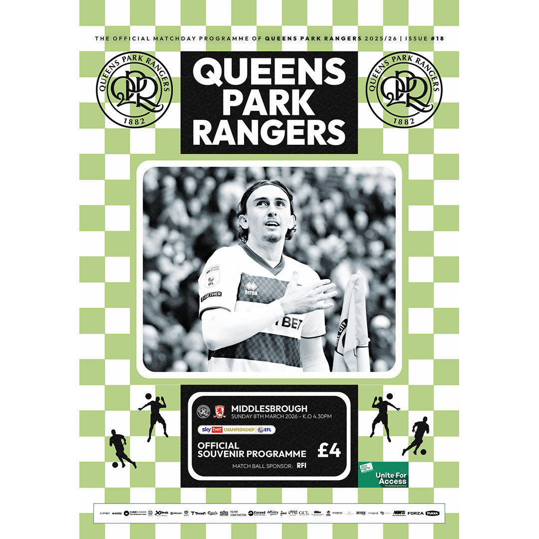 Queens Park Rangers v Middlesbrough Matchday Football Programme ...