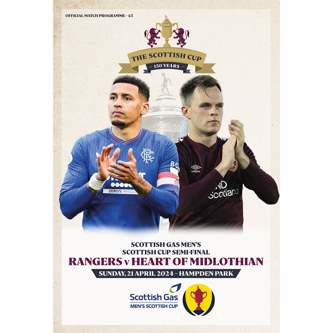 Rangers v Hearts (Scottish Cup Semi-Final) Matchday Football Programmes ...