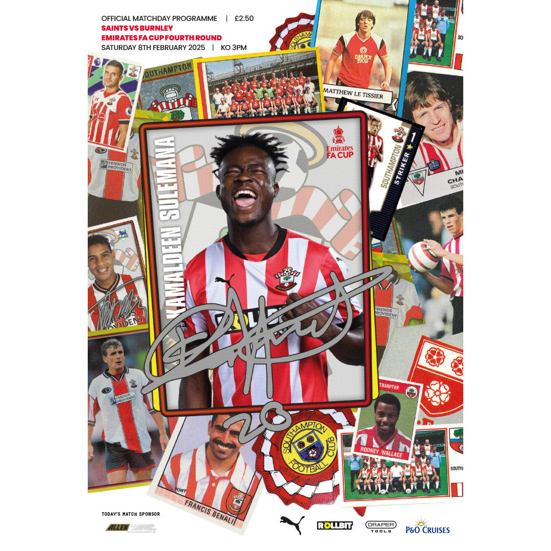 Southampton v Burnley (FA Cup) football programmes