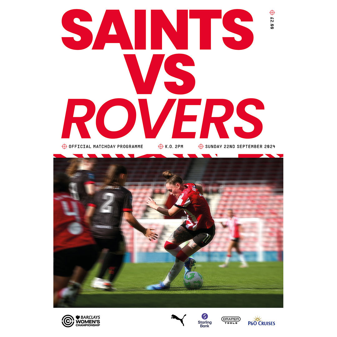 Southampton Women vs Blackburn Rovers Women football programmes