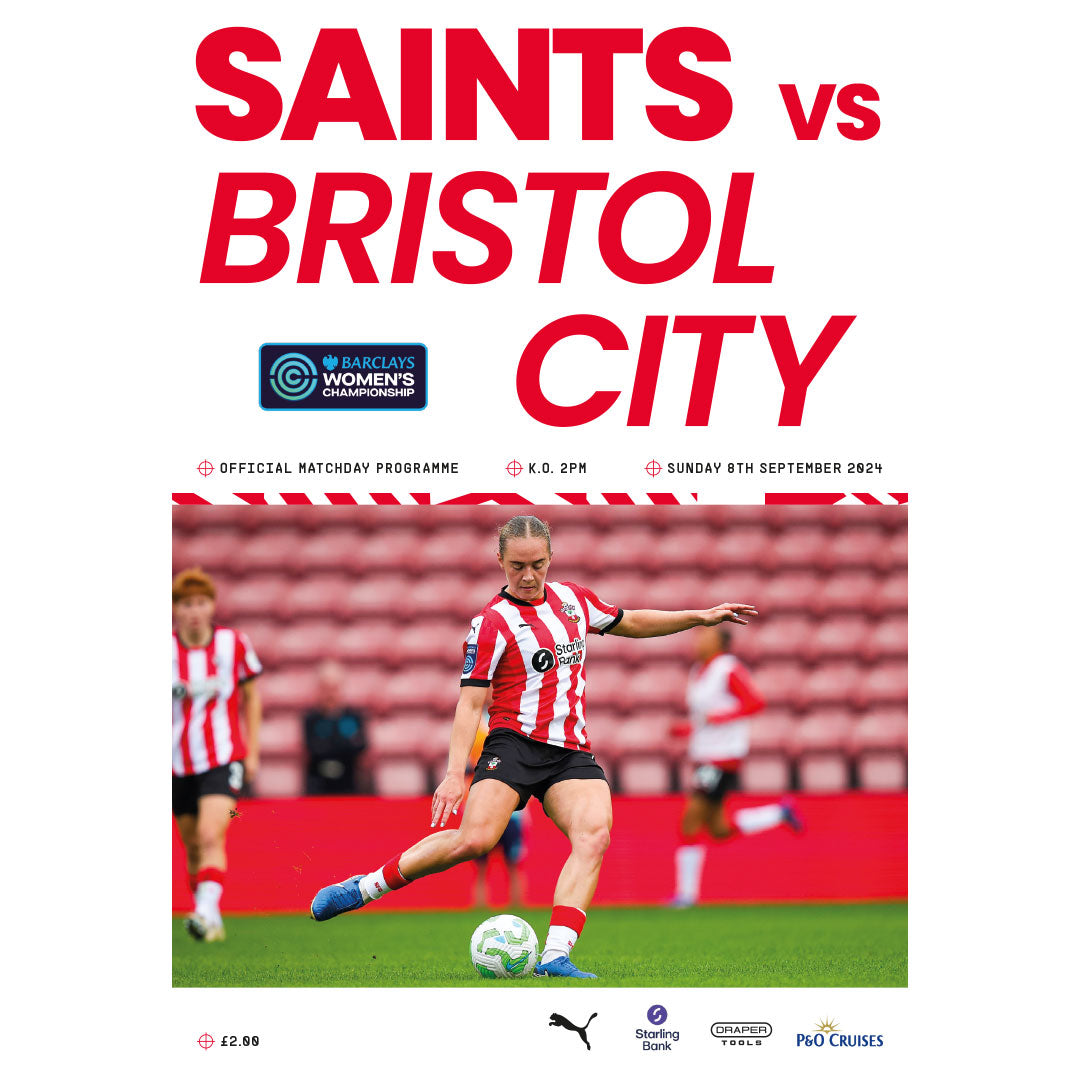 Southampton Women vs Bristol City Women football programmes
