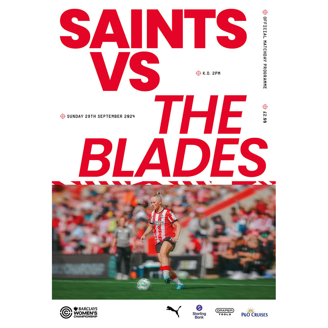 Southampton Women vs Sheffield United Women football programmes