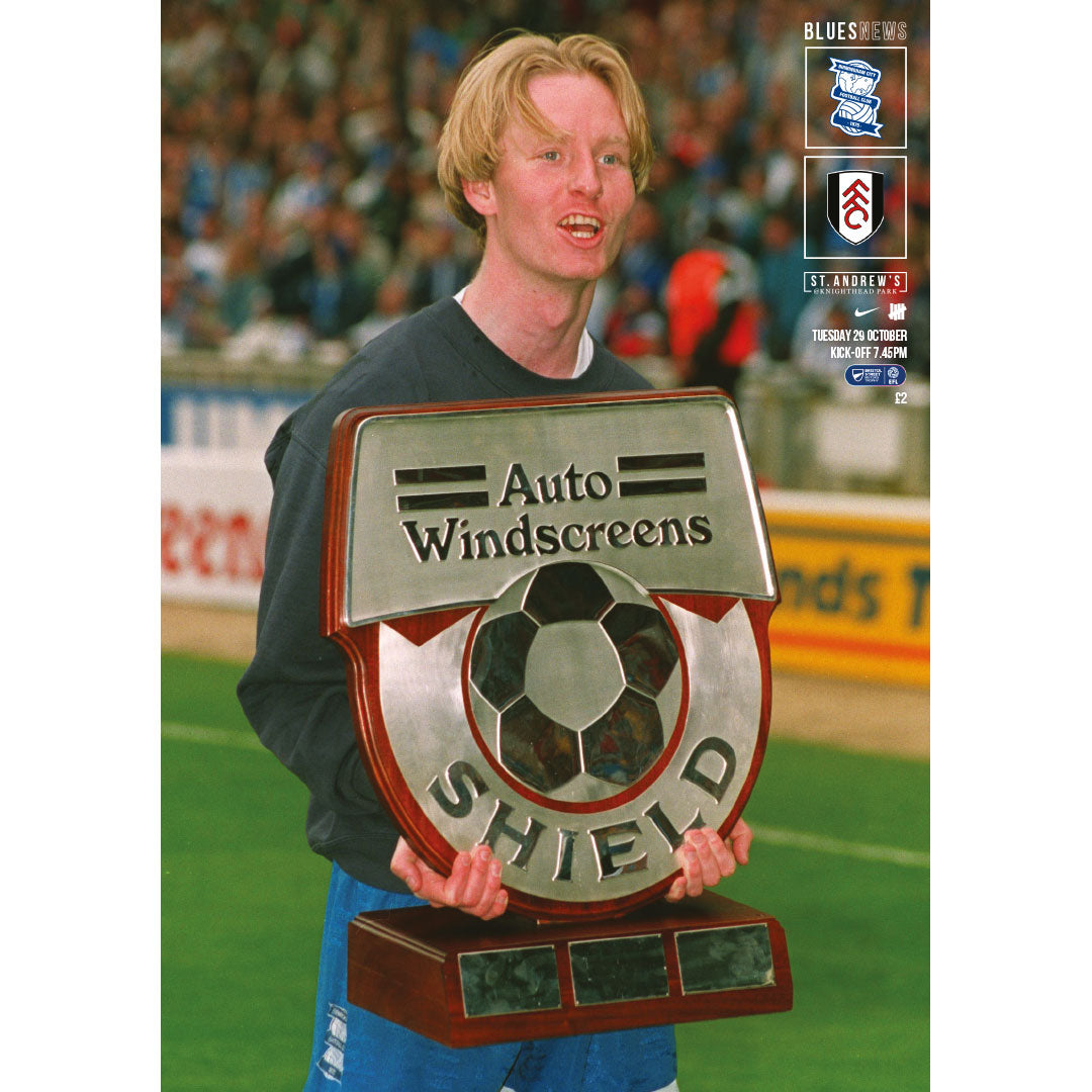 Birmingham City v Fulham U21s (EFL Trophy) football proramme