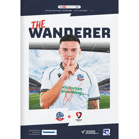 Bolton Wanderers v Cheltenham Town football programme