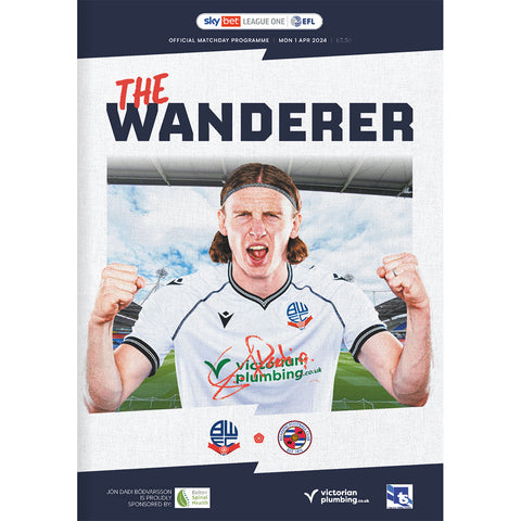 Bolton Wanderers v Reading football programmes