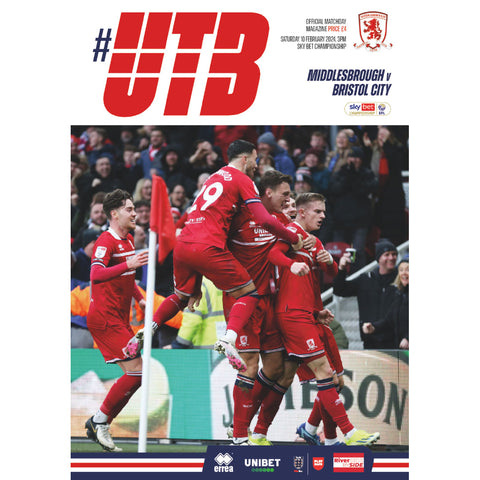 Middlesbrough v Bristol City football programme