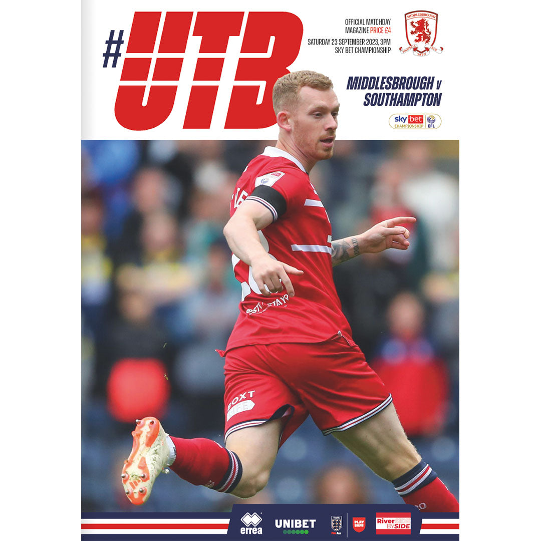 Middlesbrough v Southampton football programmes