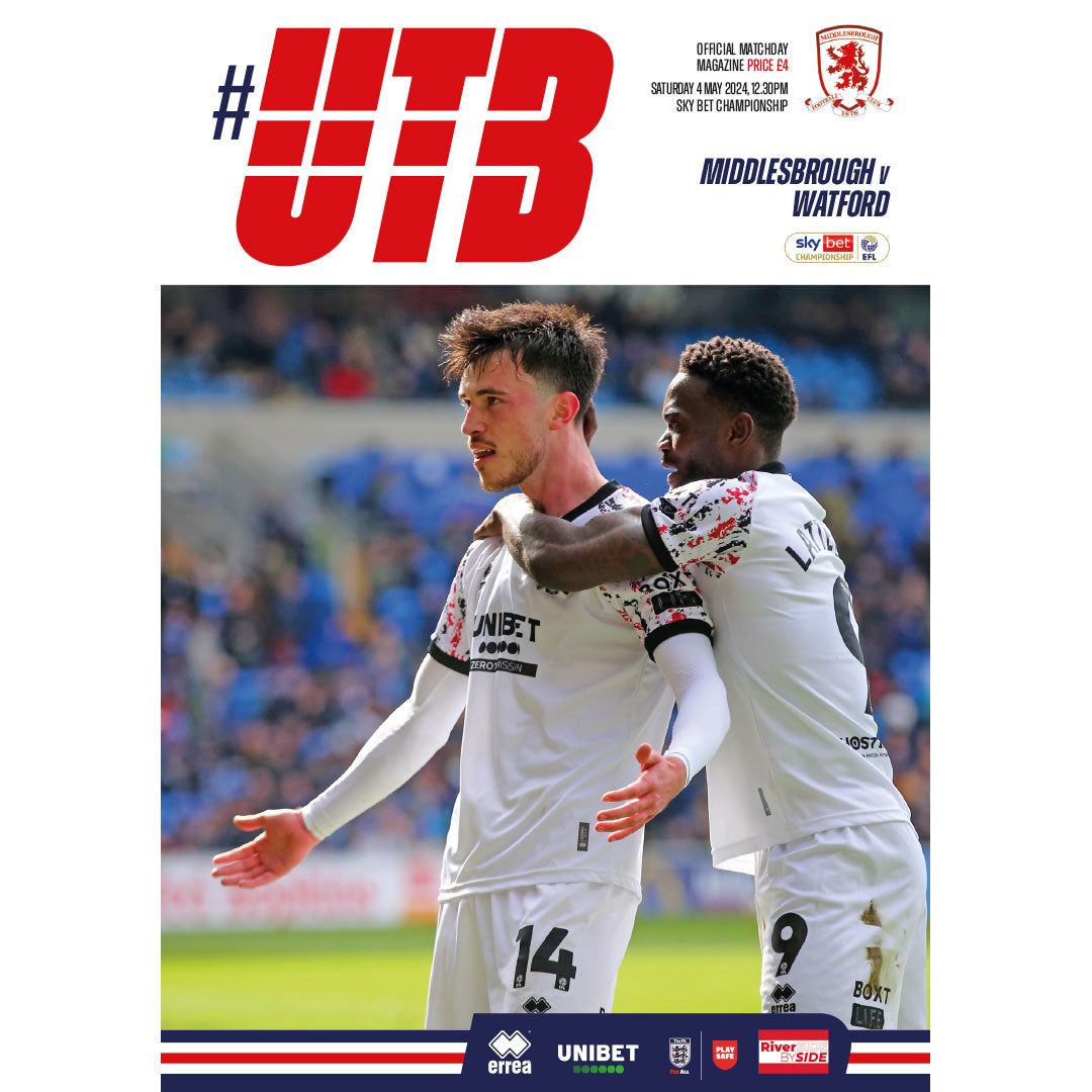 Middlesbrough v Watford football programmes