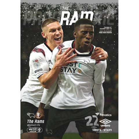 Derby County v Lincoln City football programmes