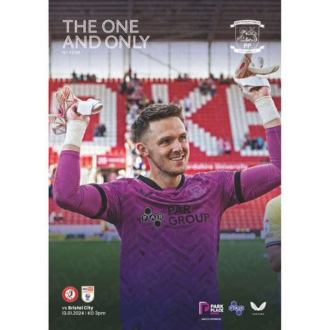 Preston North End vs Bristol City football programmes