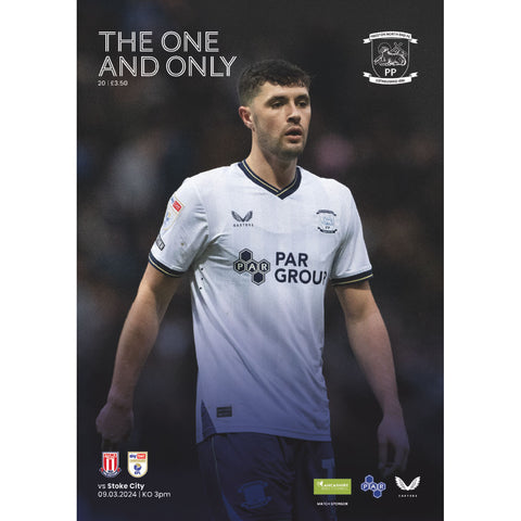 Preston North End vs Stoke City football programmes