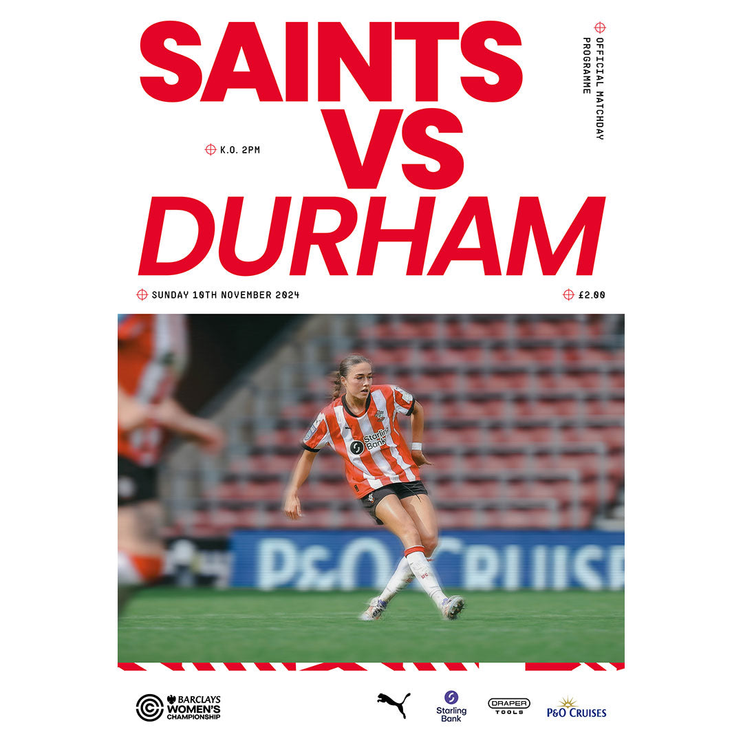 Southampton Women vs Durham Women football programmes
