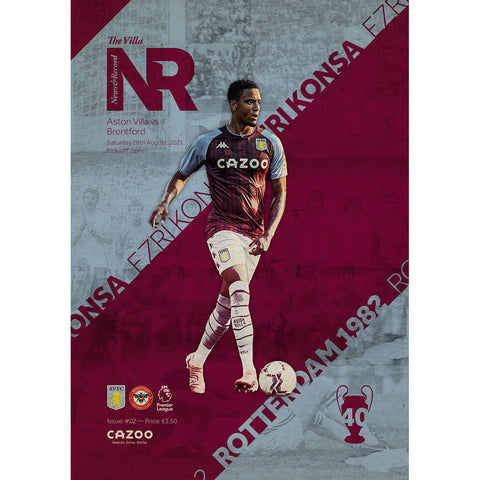 Aston Villa vs Brentford football programmes