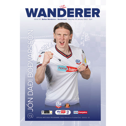 Bolton Wanderers vs Sunderland football programmes