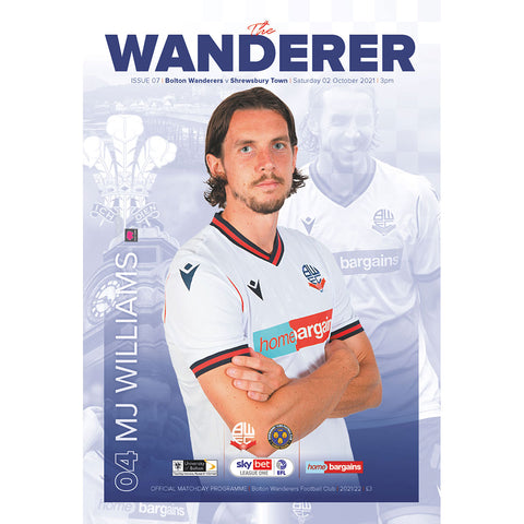 Bolton Wanderers vs Shrewsbury Town football programmes