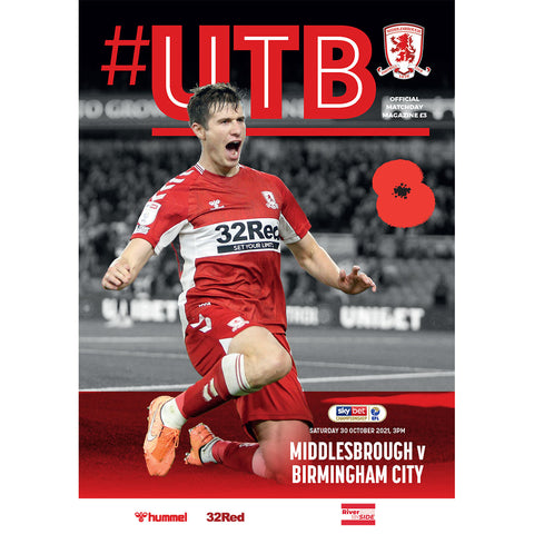Middlesbrough vs Birmingham City football programmes