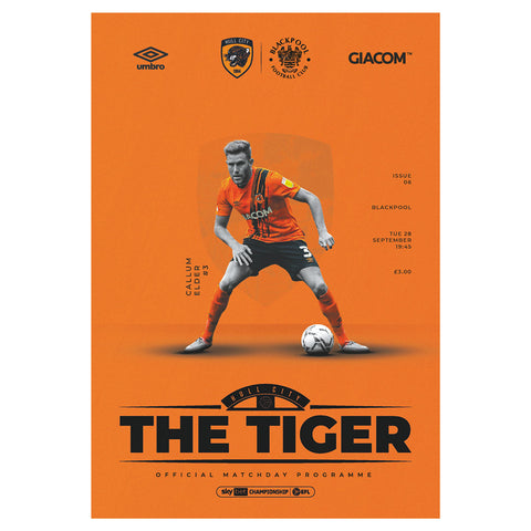 Hull City vs Blackpool football programmes