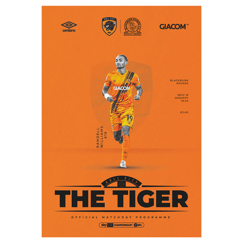 Hull City vs Blackburn Rovers football programmes