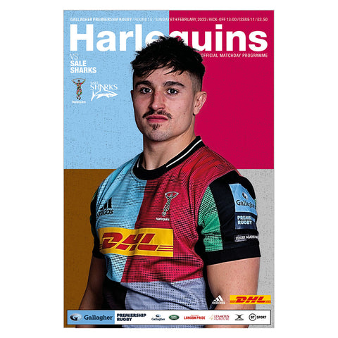 Harlequins vs Sale rugby programmes