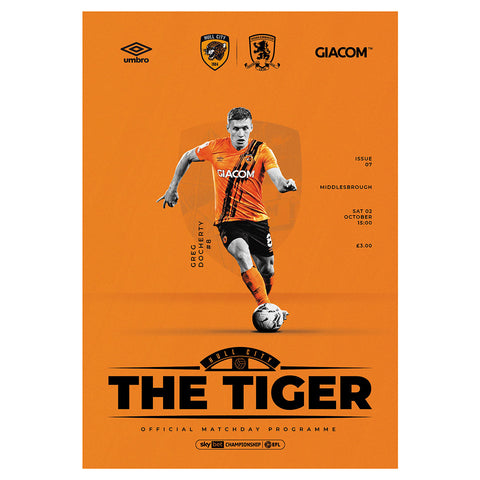 Hull City vs Middlesbrough football programmes