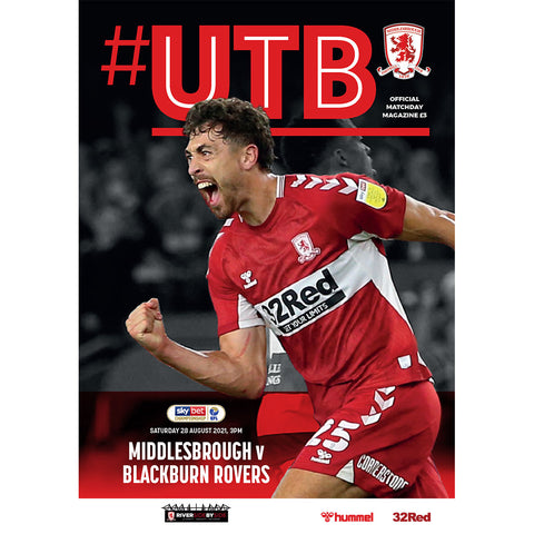 Middlesbrough vs Blackburn Rovers football programmes
