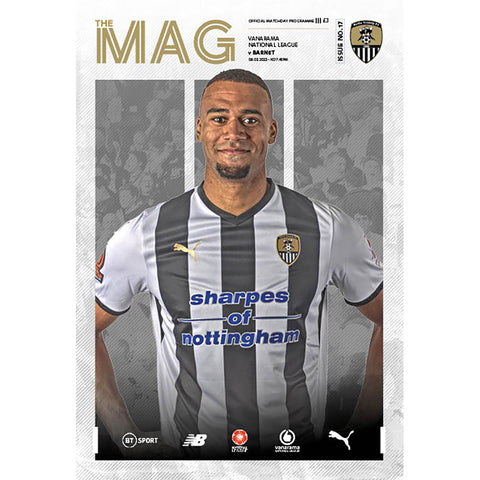 Notts County vs Barnet football programmes
