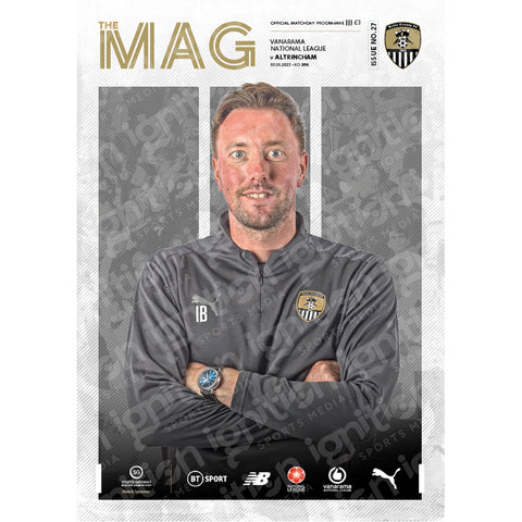 Notts County vs Altrincham football programmes