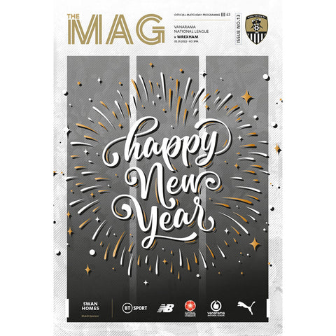 Notts County vs Wrexham football programmes