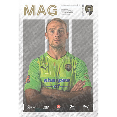 Notts County vs Boreham Wood football programmes