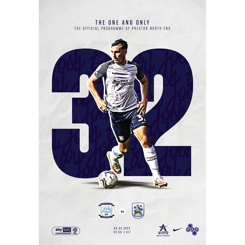 Preston North End vs Huddersfield Town football programmes