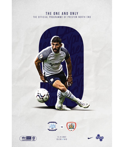 Preston North End vs Barnsley football programmes