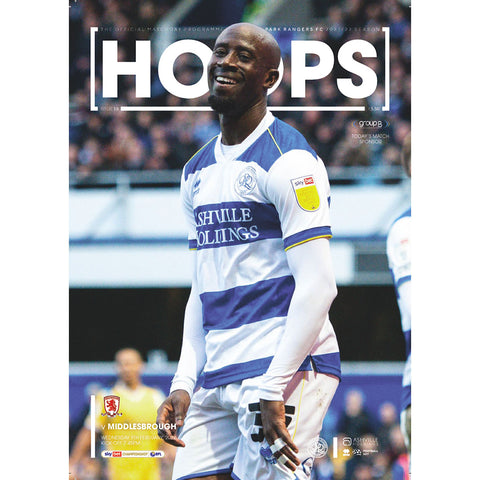 Queens Park Rangers vs Middlesbrough football programmes