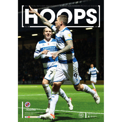 Queens Park Rangers vs Reading football programmes