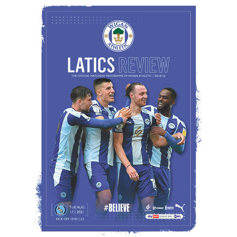 Wigan Athletic vs Wycombe Wanderers football programmes