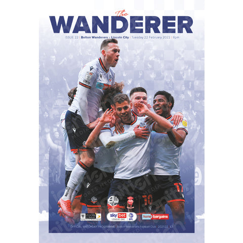 Bolton Wanderers vs Lincoln City football programme