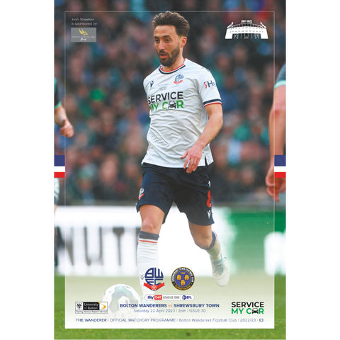 Bolton Wanderers vs Shrewsbury Town football programmes