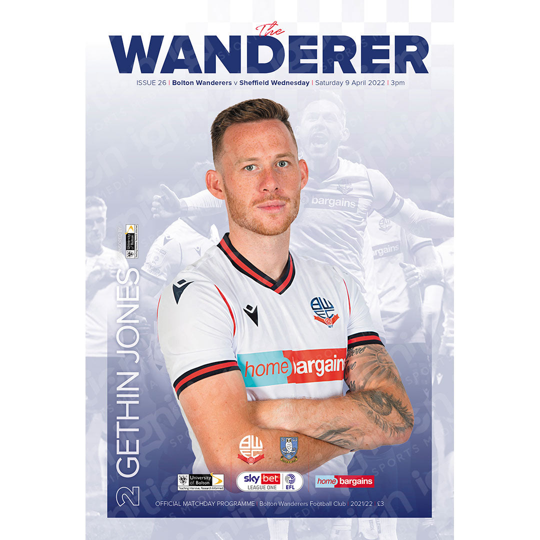 Bolton Wanderers Vs Sheffield Wednesday Matchday Football Programmes