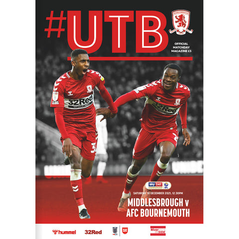 Middlesbrough vs AFC Bournemouth football programmes
