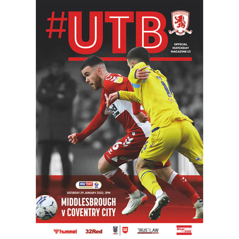 Middlesbrough vs Coventry City football programmes