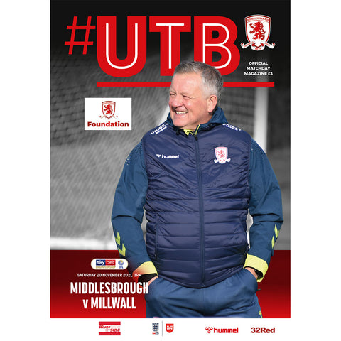 Middlesbrough vs Millwall football programmes